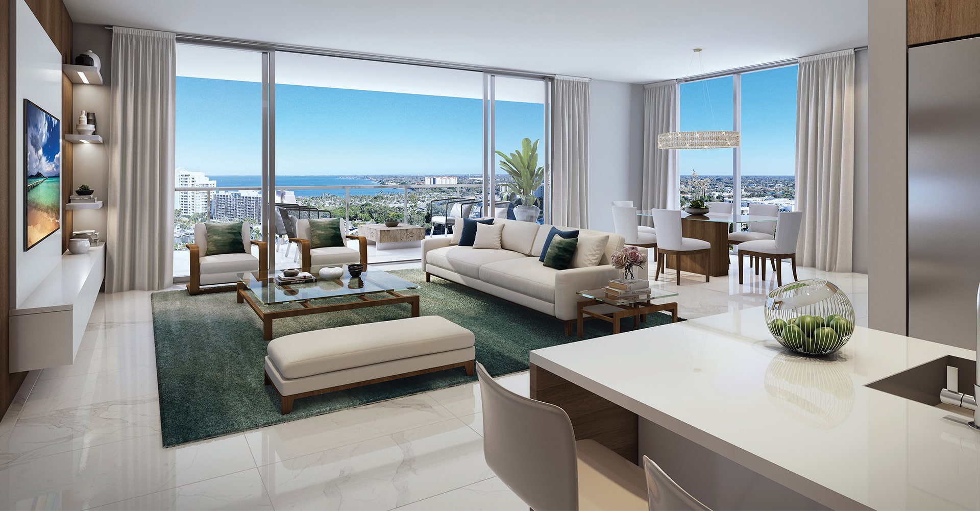 Bayso Great Room Rendering Bayso Great Room Rendering with view of bayfront